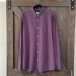 Mizzen+ Main Leeward Collection Trim Fit Button Down Shirt Long‎ Sleeve Size XXL